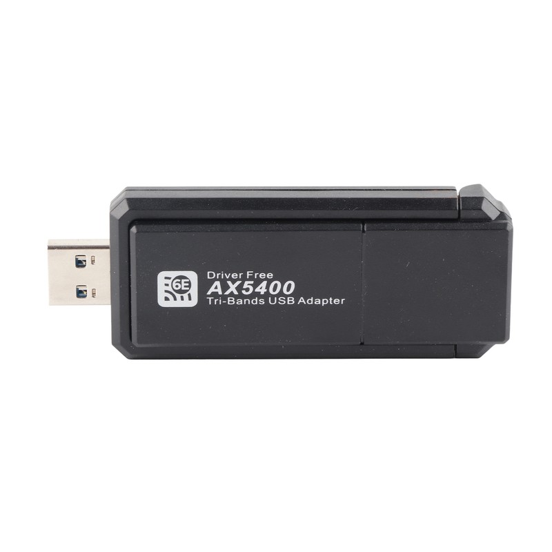 WiFi 6E Network Adapter 5400Mbps USB Network Card with Triple