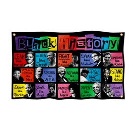 Bolcagob Black History Month Flag 3x5FT Pan African American Flag Banner for Yard School Garden Lawn Decorations Double Sewing Edges and 2 Shiny Brass Grommets (3x5FT)