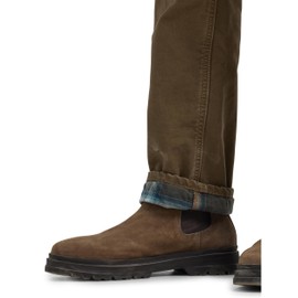 Lee Men's Legendary Relaxed Straight Jean, Teak-Plaid Fleece-Lined