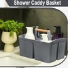VITEVER Portable Shower Caddy Basket with Compartments, Plastic Divided Cleaning