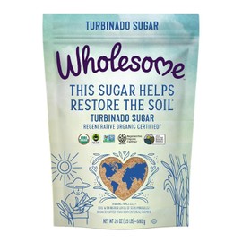 Wholesome Regenerative Fair Trade Organic Turbinado Sugar 24 oz
