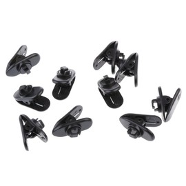BAOBLADE 10 Pieces Lavalier Mic Earphone Headset Tidy Line Cable Collar Clip - Black