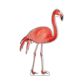 Life Size Cardboard Cutout Standup | Waterproof | Animals - Flamingo