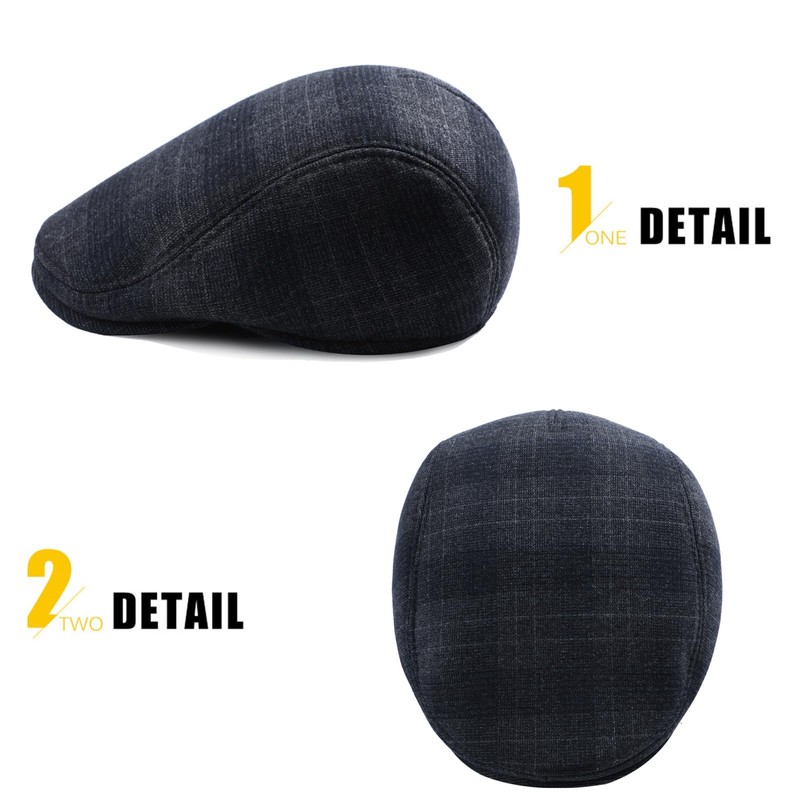 Comilaka Men's Beret Cap Gatsby Flat Cap Newsboy Flat Cap