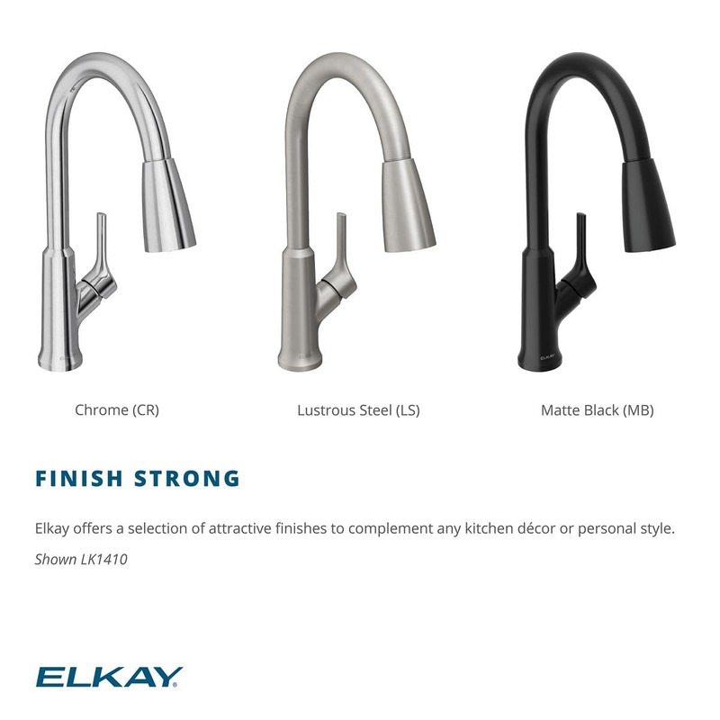 Elkay Everyday Single Hole Kitchen Faucet with Pull-Down Spray and