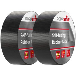 POPPSTAR POPPSTAR 2x selbstverschwei?endes Universal Isolierband und Dichtungsband, LxBxH 10m x 38mm x 0,76mm, schwarz
