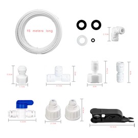 Water Filter Hose 1/4, Water Inlet Pipe Universal Connection Set, Fridge Hose, Connection Set for Refrigerator, Side By Side Connection Set