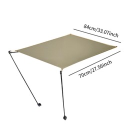 Perfeclan Campingstuhl Schatten tragbarer Markise Leichter Schutzhändler Klappstuhl Schatten für Outdoor Yard Travel Fishing Accessoires, Khaki