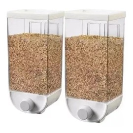 RIVERSOFY Kit 2 Dispensadores Semillas Cereales Despachador Alimentos