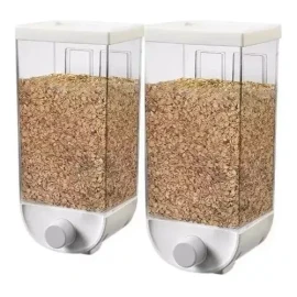 RIVERSOFY Kit 2 Dispensadores Semillas Cereales Despachador Alimentos