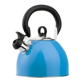 Whistling Kettle 2.5 Litre Stainless Steel Stovetop Kettle Camping Kettle Travel Kettle HTUK (Blue)