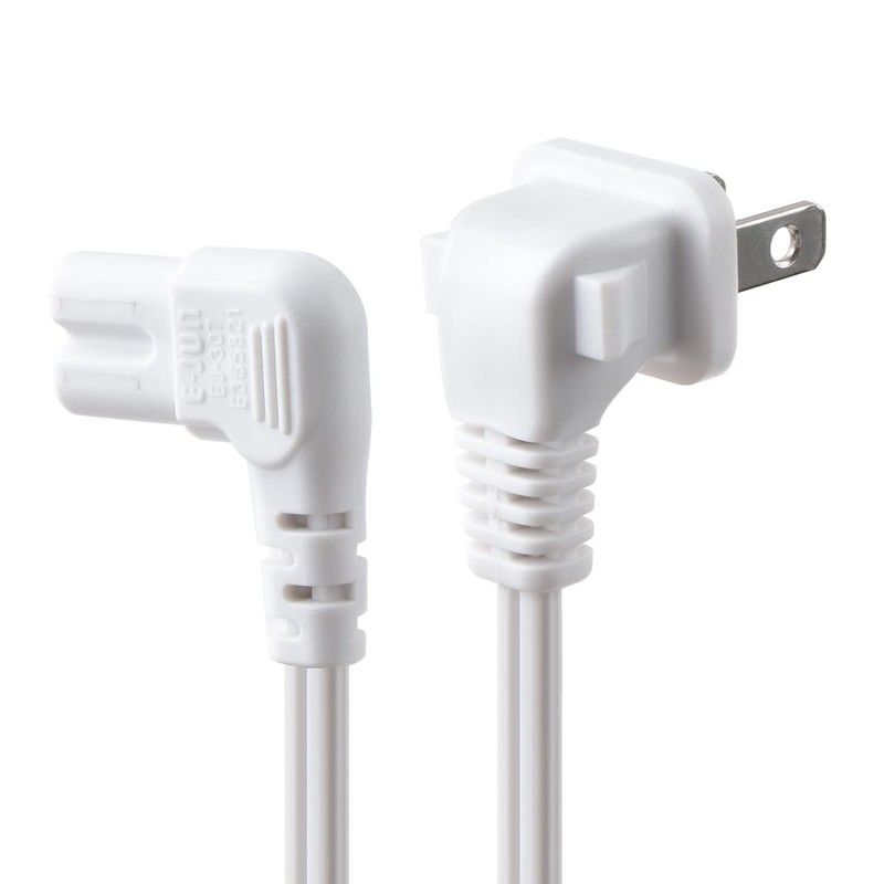 C7 Power Cord 2-Slot Non-Polarized 90 Degree Angle SPT-2 18AWG