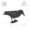 WELLGRO® Bird Scarer Crow Sitting or Flying Plastic Black Sitting
