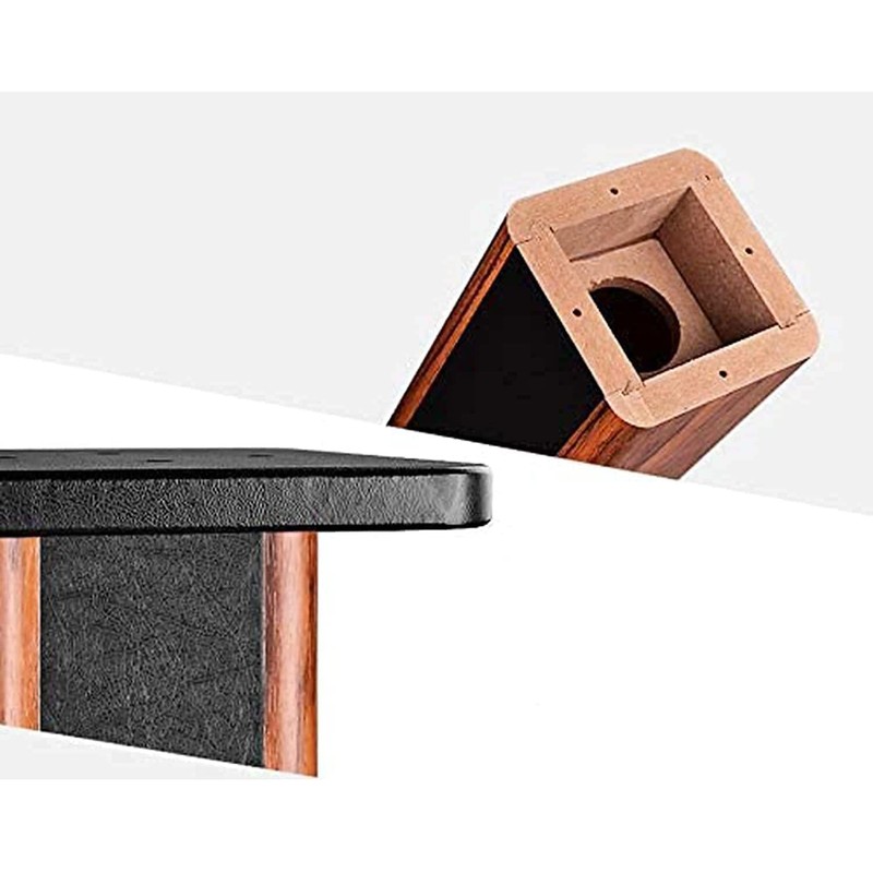 bimiti Wood Grain Speaker Stands 36 Inch Universal Floor Speaker