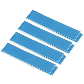 PATIKIL 25 x 1.7cm Racket Guard Tape Racket Frame Sticker Racket Grip Sticker 4 Rolls PU Thick Abrasion Resistant Blue
