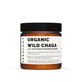 100% オーガニック チャーガ マッシュルーム パウダー 50g - 7% ベータグルカン - スモールバッチ - フィンランドで持続的に野生で収穫 - ビーガン - 非 GMO - フィラー無添加