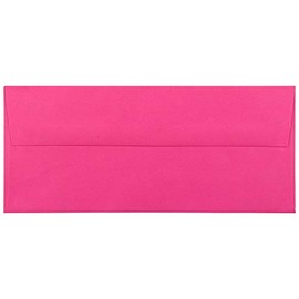 JAM – sobre de papel Brite Hue Ultra fucsia caliente rosa, 50 por Paquete, Business #10