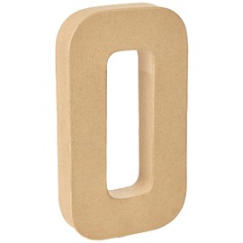 Creativ 26614 20.5 cm 1-Piece Papier Mache Letter O, Beige