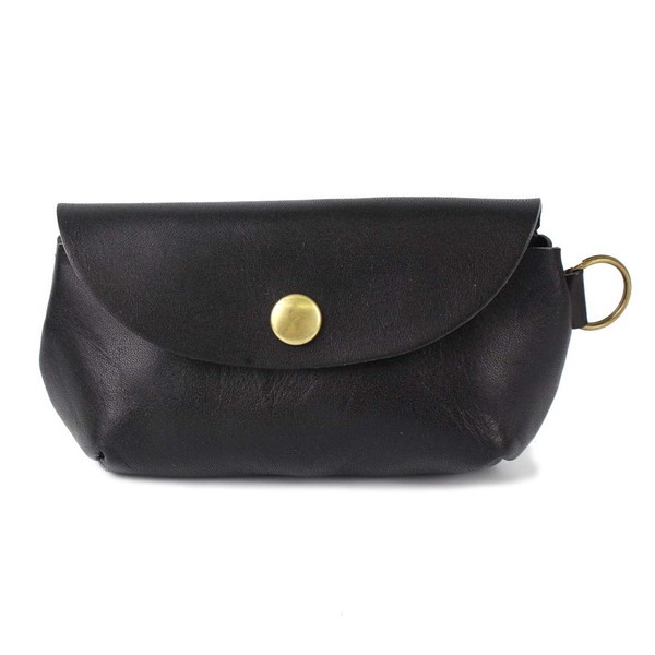 Style On Bag Pouch, Tochigi Leather, Women's, Men's, Leather, Made in Japan (Black 01)
