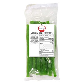 Green Apple Licorice Vines, Candy for Kids in Snack Size Bags, 8 Ounce Each, Pack Of 2
