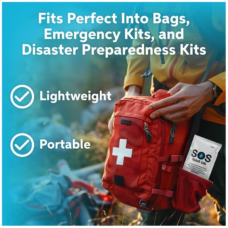 Emergency Water Pouches 2 Day Supply (12 Count, 4.2 Fl