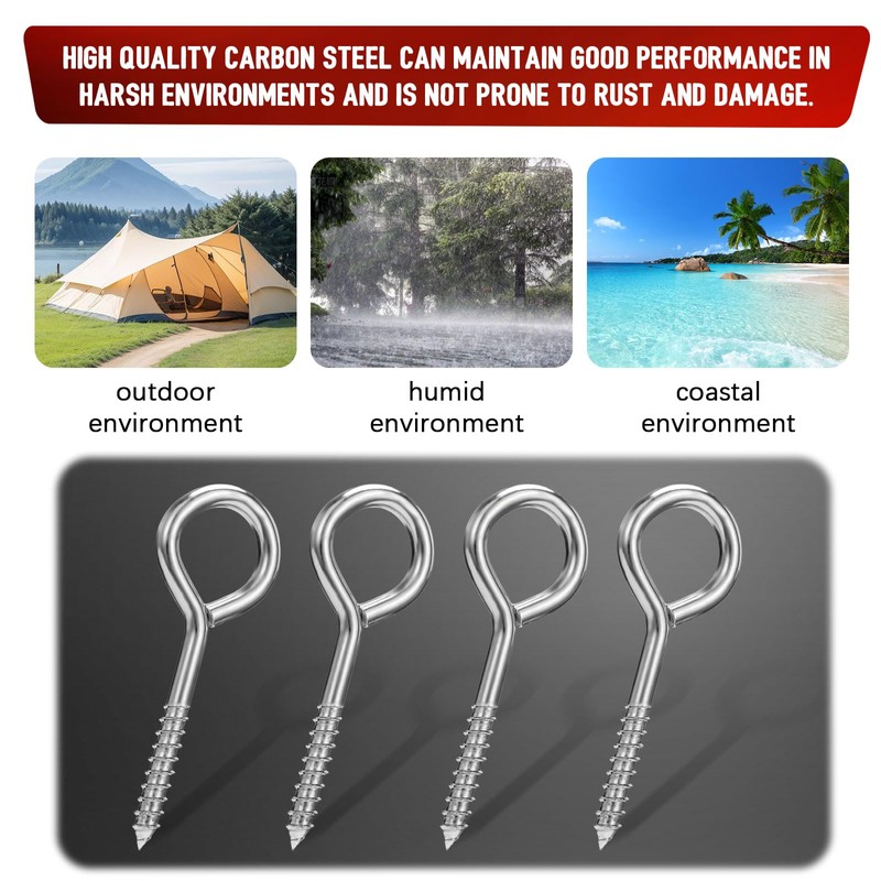 AUGHOA 5 Inch Heavy Duty Stainless Steel Eye Bolts, 4