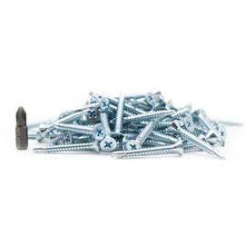 DOJA Barcelona Self-Drilling Screws with PH2-25 Tip, 100 Countersunk Screws, Diameter 4.8 x 50 mm, DIN-7504-P, Galvanised Steel, Self-Tapping Screws, Drilling Screws for Metal