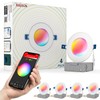 JULLISON 4" LED Smart Slim Recessed Pot Light, WiFi APP