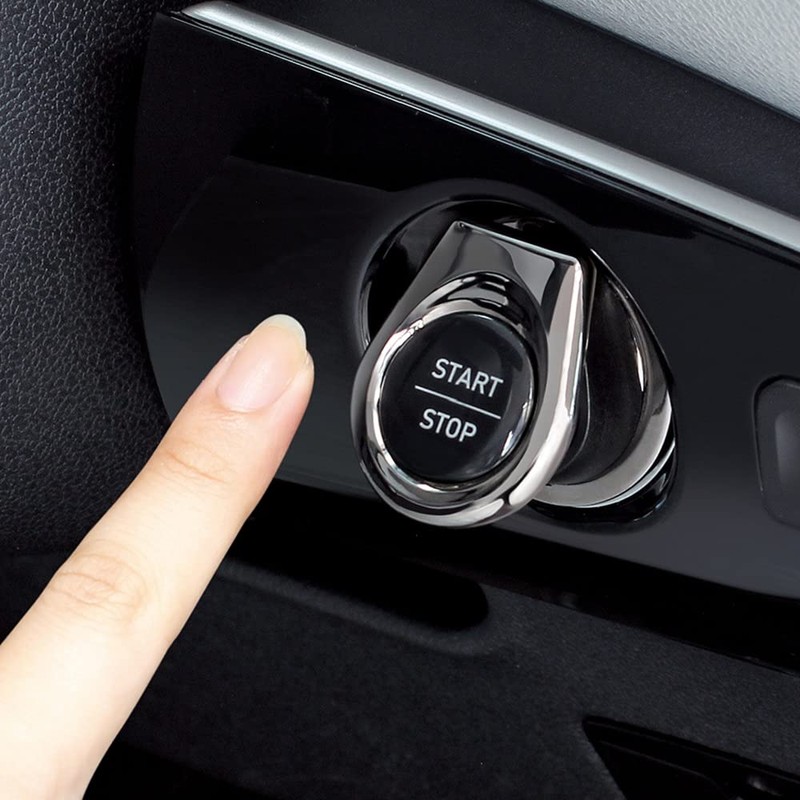 槌屋ヤック 車用 エンジンスタート スラントカバー TY1 ブラック/ブラックメッキ PF-371