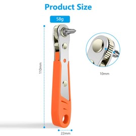 OSDUE Mini Ratchet Wrench, Right Angle Phillips Magnetic Screwdriver for Awkward Spaces, with 1/4 Inch Drive High Torque Offset Reversible Mini Ratcheting Offset Screwdriver,4.5 Inch