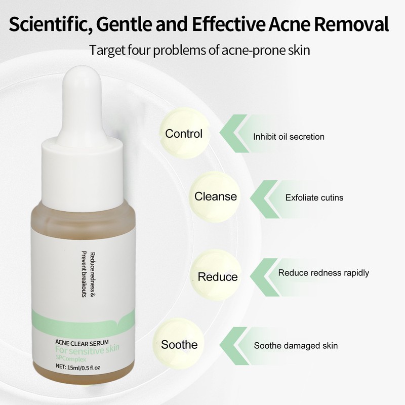 Skin Care Serum Plants Extracts Reduce Pimples Prevent Swelling Redness