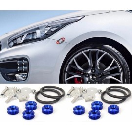 SDeelCase 8 Pcs Blue Quick Release Fasteners Kit For Honda Acura Front Rear Bumper Fender