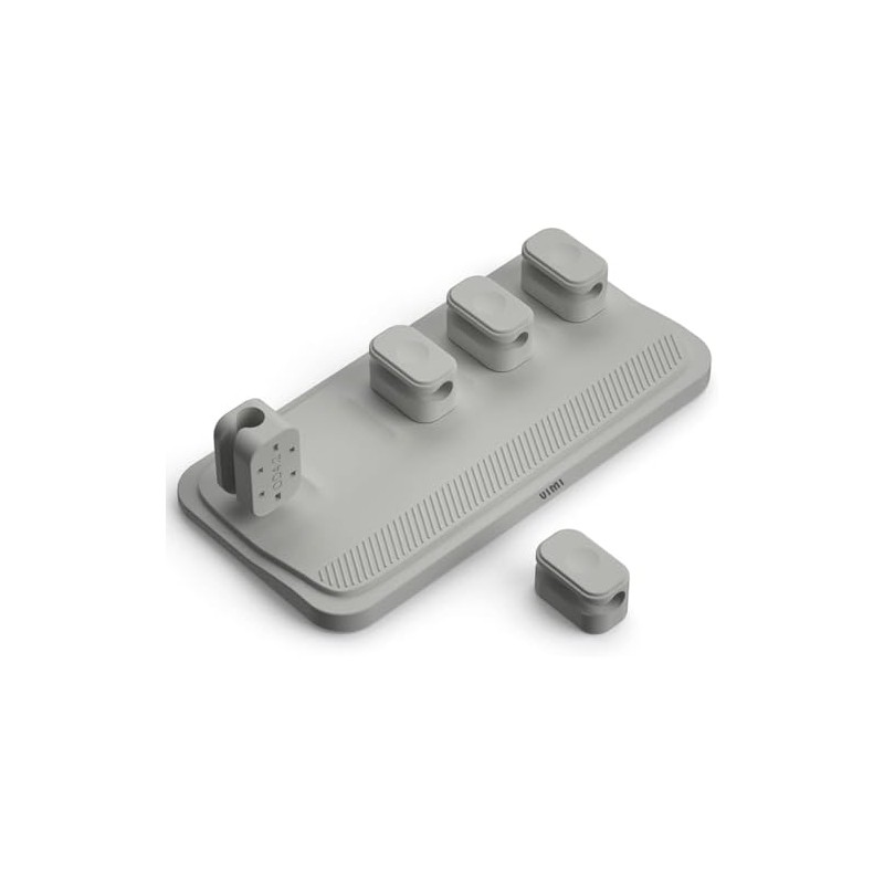 Soporte Con Clips Magnético Para Organizar Cables Escritorio (GRIS)