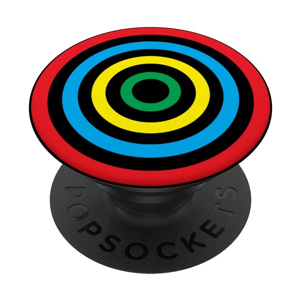 Primary Colours Bullseye Target PopSockets Grip and Stand for Phones