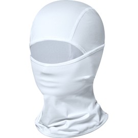 TSLA Thermal Winter Balaclava Face Mask, UV Protection Fleece Lined Ski Mask, Lightweight Windproof Neck Gaiter ZZB33-WHT_FREE