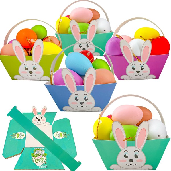 BOOSHMall Pack of 12 Easter Baskets, Easter Basket Children, Easter