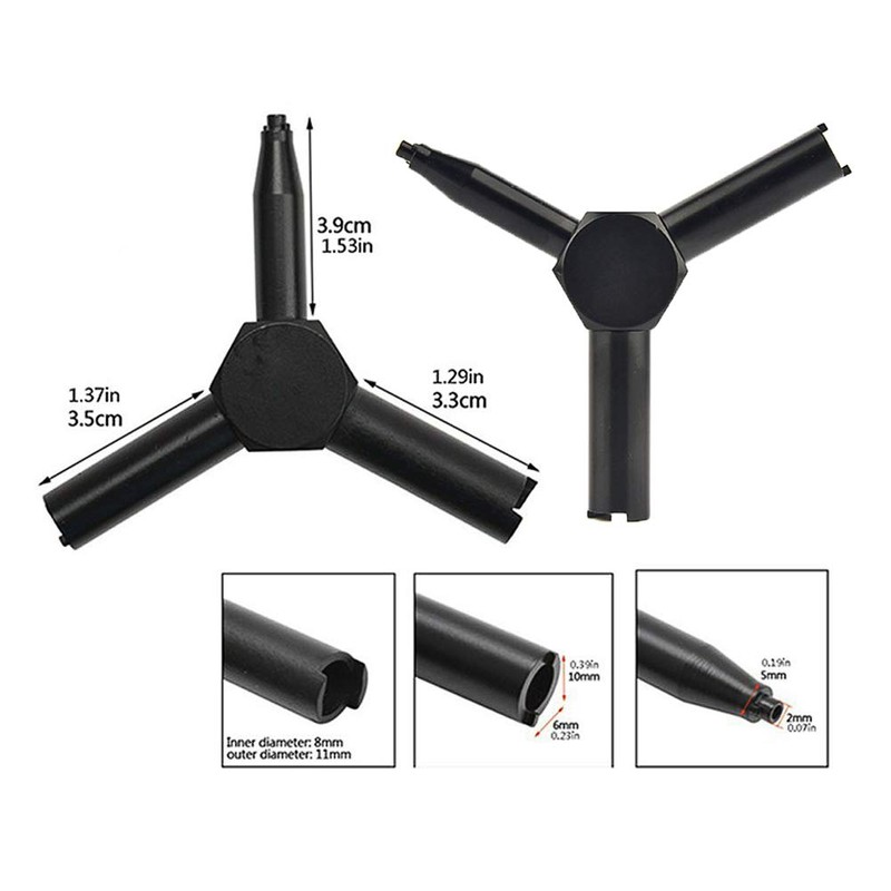 Gas Valve Key Steel Triple Universal Triangle Wrench Force Magazine