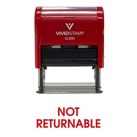 Not Returnable Office Self Inking Rubber Stamp (Red Ink) - Medium