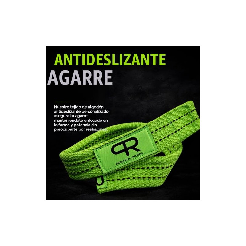 PR Personal Record - Correas de elevación resistentes dobles reforzadas,