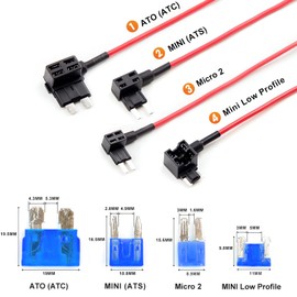 GKU Upgraded Dash Cam Hardwire Kit, Type-C USB Hard Wire Kit 12V-24V to 5V Wiring Kit, 3.5-Meter Dash Cam Charger Power Cord with Low Voltage Protection, 24H Parking Surveillance