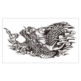 Gel Luna lettering Buddha goblin dragon tiger shoulder large henna tattoo tattoo sticker, 1 piece, T-214 / 젤루나 레터링 부처 도깨비 용 호랑이 어깨 큰 헤나 문신 타투 스티커, 1개, T-214