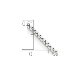 JewelryWeb 925 Sterling Silver Solid Polished Lobster Claw Closure 1.5mm Box Chain Necklace 16 Inch Spring-Ring Chain-Necklace for Women and Men