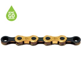 KMC X12 Waxed 12 Speed Chain, Ti-N Gold/Black, 126 Link