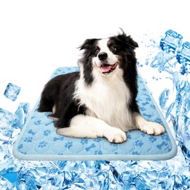 Thupmuk Upgraded Cooling Mat for Dogs,Washable Pet Cooling Pad for Cats Portable Dog Cool Blanket,Non-Toxic for Indoor Outdoor Use - No Water Needed