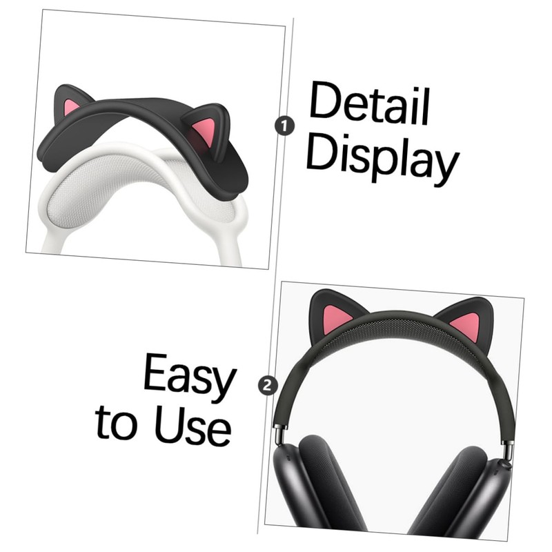 Operitacx Adorable Cat Ear Headband Cover for Headset Beam Protector