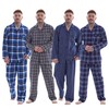 Keanu Mens Brushed 100% Pure Cotton Pyjamas - Brushed Thermal