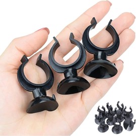 jushion Aquarium Heater Suction Cups, 25 Pieces Aquarium Suction Cups Holder Suction Cup Clips, Black Aquarium Suction Cup Standard Heating Rod Holder Clips for Aquariums
