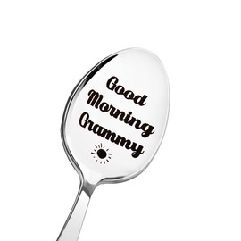 Grammy Christmas Gifts from Grandchildren Grandkids Good Morning Grammy Spoon Gift for Grandma Grandmother Birthday Gifts for Grammie Nana Gigi Coffee Tea Lovers Gifts for Women Grandma Tea Spoon