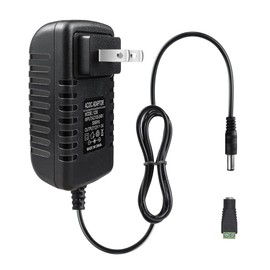 12V Power Supply, 12 Volt 3A 36W DC Power Supply, Black Switching LED Power Adapter, AC 110V to 12V Wall Mounted Transformer Plug for LED Strip Lights with 5.5/2.1 DC Female Connector