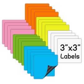 JINGZHAN Reusable Magnetic Sticky Notes,3”x3”,24Pack